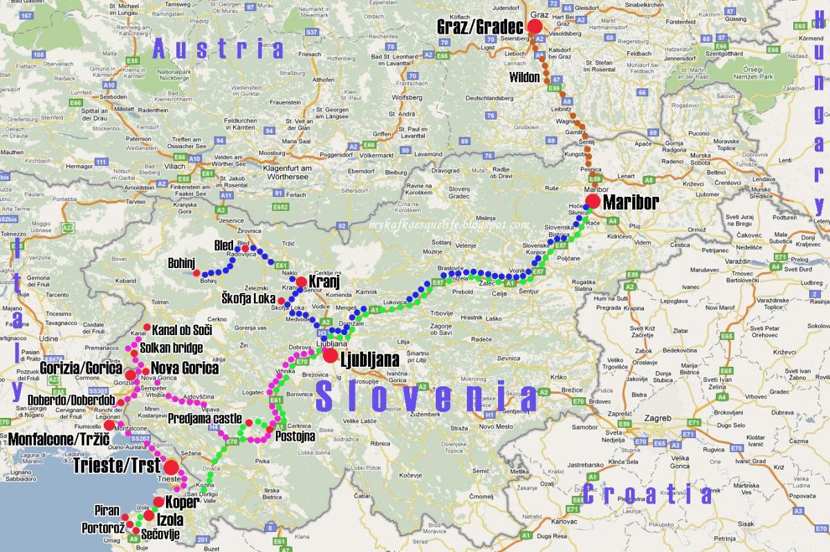 koper port Slovinsko mapě