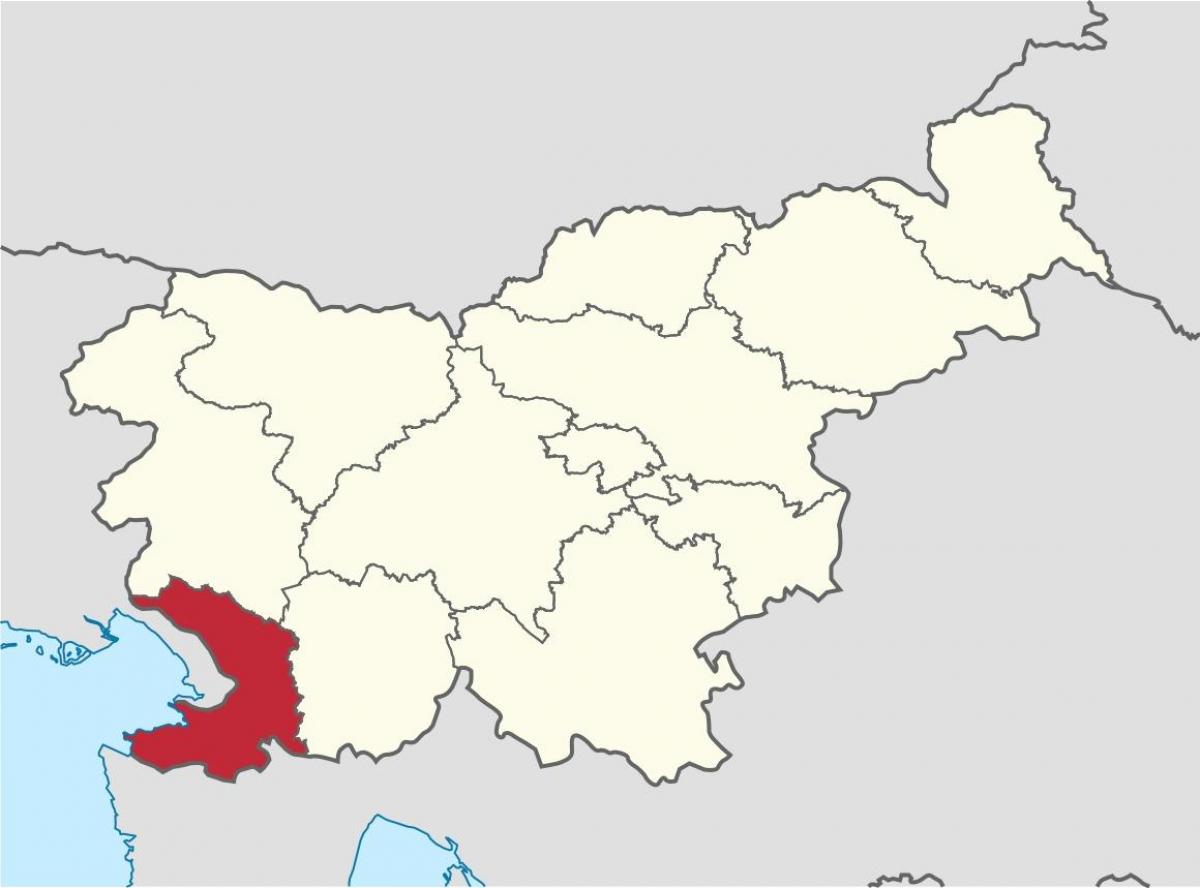 Mapa krasu ve Slovinsku