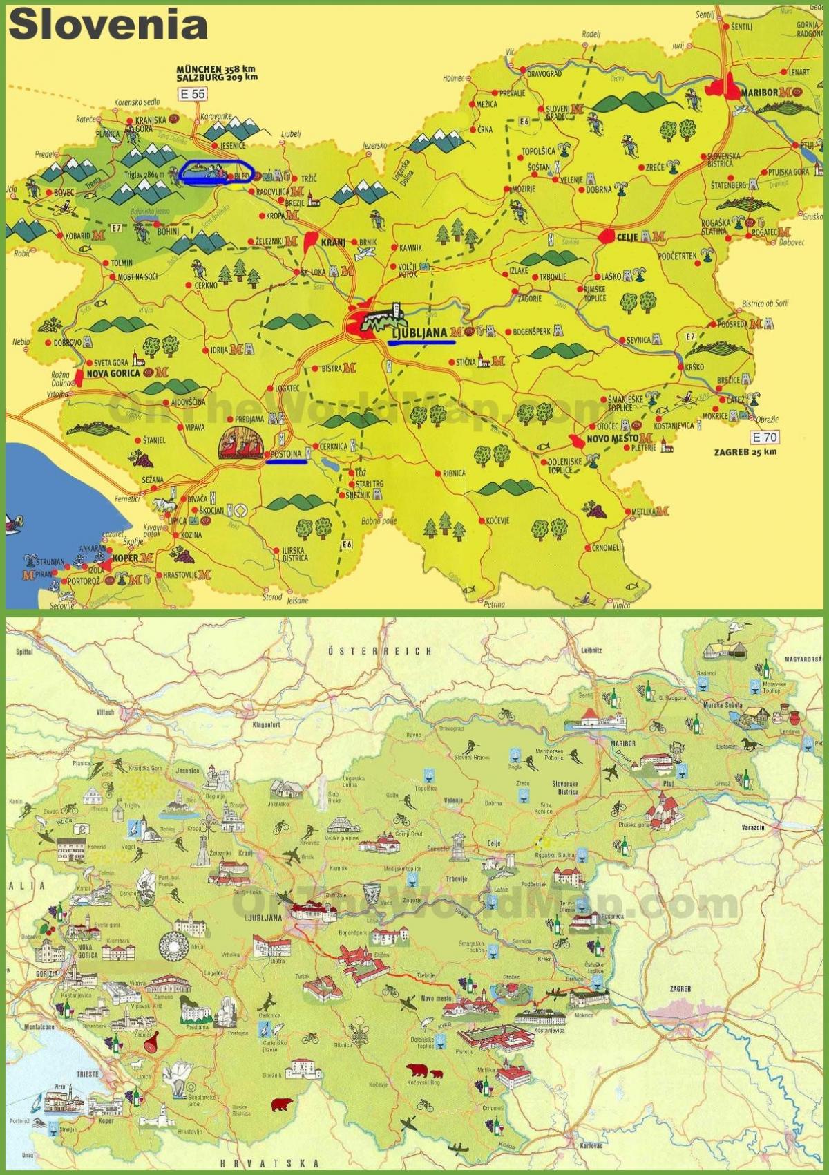 Slovinsko cestovní mapa