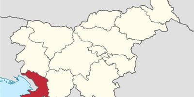 Mapa krasu ve Slovinsku