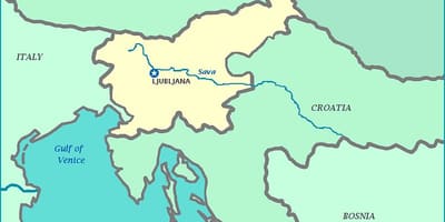 Mapa Slovinského pobřeží