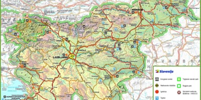 Mapa Slovinska silnici